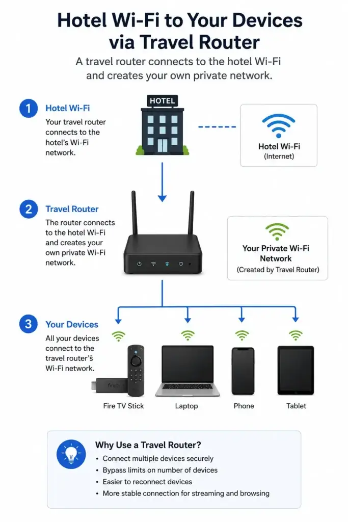 Hotel Wi-Fi to your devices
